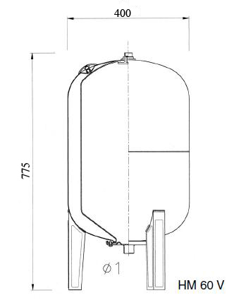 Vas-hidrofor-vertical-hm-60V